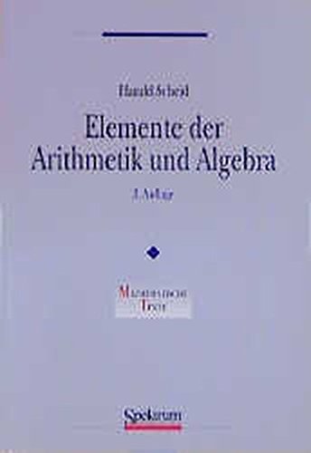 Beispielbild fr Elemente der Arithmetik und Algebra. zum Verkauf von Steamhead Records & Books
