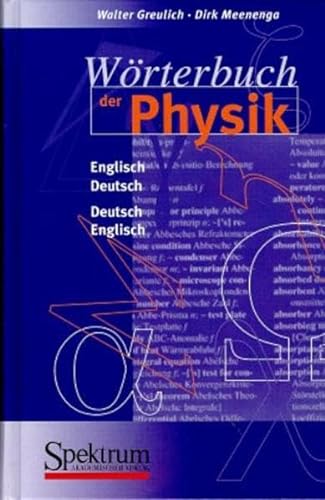 WÃ¶rterbuch der Physik, Buch und CD-ROM (German Edition) (9783827402301) by Dirk Meenenga Walter Greulich