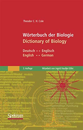 Beispielbild fr Wrterbuch der Biologie/Dictionary of Biology: Deutsch/Englisch - English/German zum Verkauf von medimops