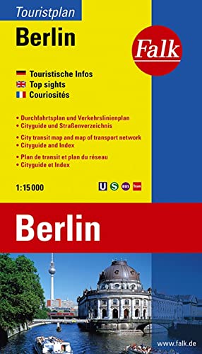 Falk Touristplan Berlin 1:15 000 : Durchfahrtsplan und Verkehrslinienplan. Cityguide und Straßenverzeichnis