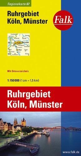 Beispielbild fr Falk Regionalkarte Ruhrgebiet - Kln - Mnster 1:150 000 zum Verkauf von medimops