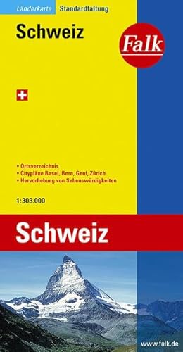 Beispielbild fr Falk Lnderkarte Schweiz 1:303 000 zum Verkauf von medimops