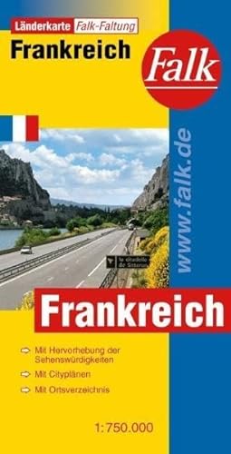 Falk Länderkarte Falkfaltung Frankreich 1 : 750 000