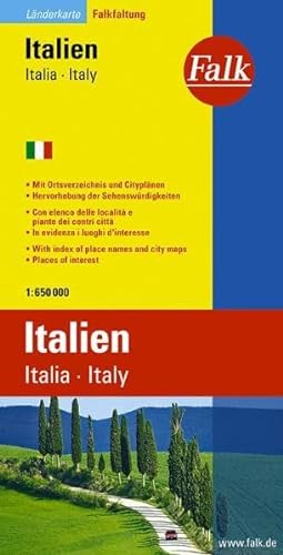 Falk Länderkarte Falkfaltung Italien 1 : 650 000 - Falk Kartografie