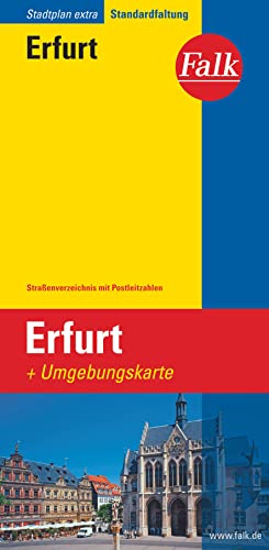 9783827922922: Falk Stadtplan Extra Standardfaltung Erfurt: Straenverzeichnis mit Postleitzahlen