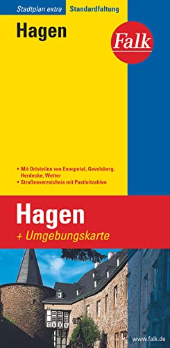 9783827923547: Falk Stadtplan Extra Standardfaltung Hagen 1 : 20 000: Mit Umgebungskarte, Straenverzeichnis mit Postleitzahlen. Mit Ortsteilen von Ennepetal, Gevelsberg, Herdecke, Wetter