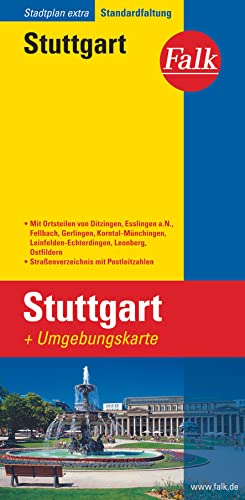 9783827925923: Falk Stadtplan Extra Standardfaltung Stuttgart 1:20 000: mit den Ortsteilen von Ditzingen, Esslingen a.N., Fellbach, Gerlingen
