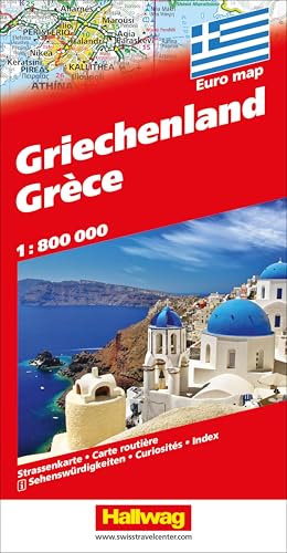 9783828300224: Rand McNally Hallwag Greece International Map [Lingua Inglese]: With Touring Information