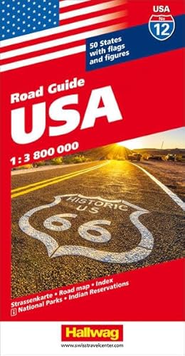 Stock image for Hallwag USA Road Guide, No.12, USA: Strassenkarte, Poad map, Indes, National Parks, Indian Reservati for sale by medimops