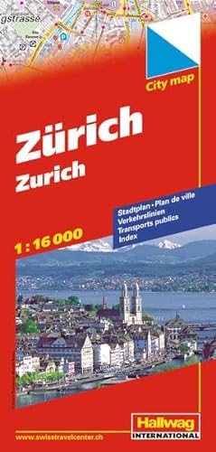 Beispielbild für Hallwag City Map, Zürich: Stadtplan zum Verkauf von medimops