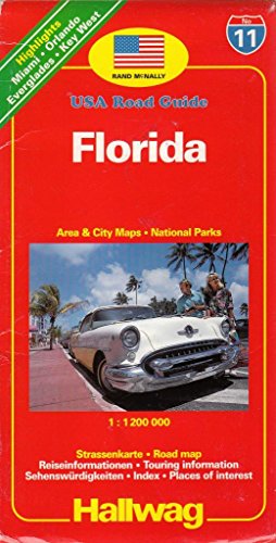 Stock image for Hallwag USA Road Guide, No.11, Florida: Area and City Maps. National Parks. Highlights: Miami, Orlando, Everglades, Key West. Straenkarte, . Index. (Rand McNally) (USA Road Guides) for sale by medimops