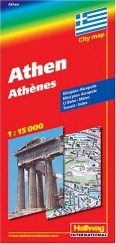 Stock image for Athen : Miniplan Akropolis, U-Bahn, Transit, Index = Athnes Hallwag international : City map for sale by Wanda Schwrer