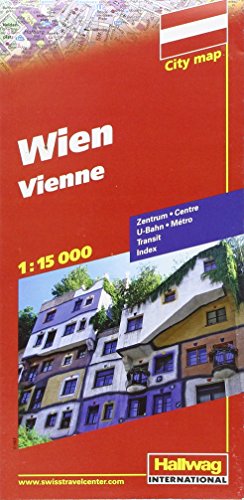 Stock image for Wien : Zentrum, U-Bahn, Transit, Index = Vienne. Hallwag international : City map for sale by Wanda Schwrer