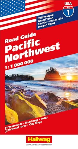 Hallwag USA Road Guide 01. Pacific Northwest 1 : 1 000 000: Straßenkarte. Road Maps. Index. Natio...