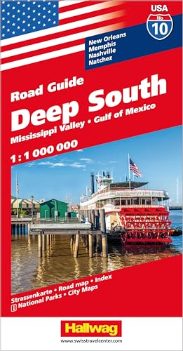 9783828307612: Deep South 10 Mississippi Valley hallwag (+r): Mississippi Valley, Gulf of Mexico (USA Road guides)