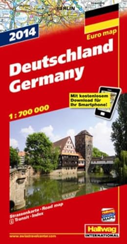 Beispielbild fr Deutschland 1:700 000 mit Distoguide, Transitplnen u. Index, Ausgabe 2014 zum Verkauf von medimops