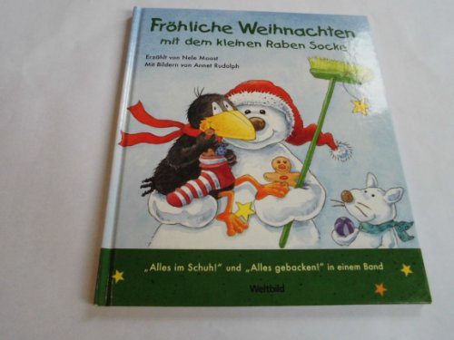 Stock image for Frhliche Weihnachten mit dem kleinen Raben Socke : ["Alles im Schuh!" und "Alles gebacken!" in einem Band] (Lizenz des Esslinger-Verl., Esslingen) for sale by medimops