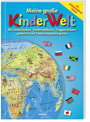 Beispielbild fr Lnderlexikon mit Kinder-Weltkarte und Flaggenstickern zum Verkauf von medimops