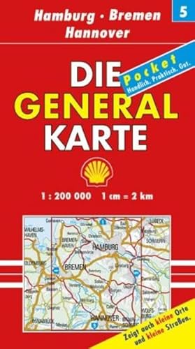Beispielbild fr Die Generalkarten Deutschland Pocket, 20 Bl., Bl.5, Hamburg, Bremen, Hannover zum Verkauf von medimops