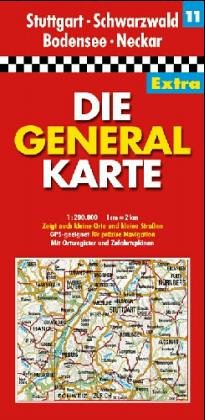 Beispielbild fr Die Generalkarten Deutschland Extra, 12 Bl., Bl.11, Baden-Wrttemberg zum Verkauf von medimops