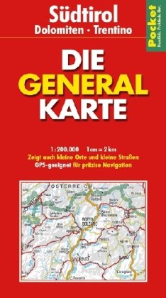 Beispielbild fr Die Generalkarte Pocket Sdtirol, Dolomiten, Trentino 1:200 000 zum Verkauf von medimops
