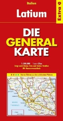 Generalkarte Italien Extra 09. Latium 1: 200 000 (9783829720755) by Mair, GENERALKARTEN ITALIEN