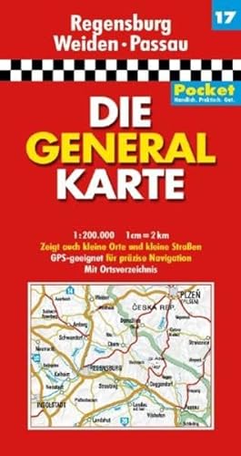Beispielbild fr Die Generalkarte Pocket Regensburg, Weiden, Passau 1:200 000 zum Verkauf von medimops