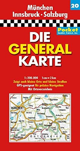 Beispielbild fr Die Generalkarte Pocket Mnchen, Innsbruck, Salzburg 1:200 000 zum Verkauf von medimops