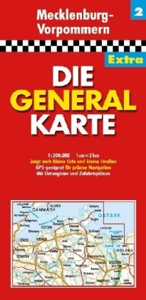 Beispielbild fr Die Generalkarte Extra Mecklenburg-Vorpommern 1:200 000 zum Verkauf von medimops