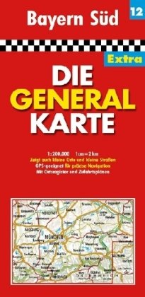 Beispielbild fr Die Generalkarte Extra Bayern Sd 1:200 000 zum Verkauf von medimops
