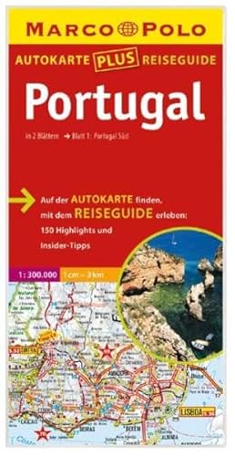 Stock image for Marco Polo Autokarte plus Reiseguide Portugal 1:300 000 for sale by medimops