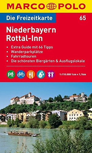 Beispielbild fr MARCO POLO Freizeitkarte Niederbayern, Rottal-Inn 1:120.000: Extra Guide mit 66 Tipps. Wanderparkpltze. Fahrradtouren. Die schnsten Biergrten und Ausflugslokale zum Verkauf von medimops