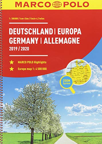 Beispielbild fr MARCO POLO Reiseatlas Deutschland 2019/2020 1:300 000, Europa 1:4 500 000 (MARCO POLO Reiseatlanten) zum Verkauf von medimops