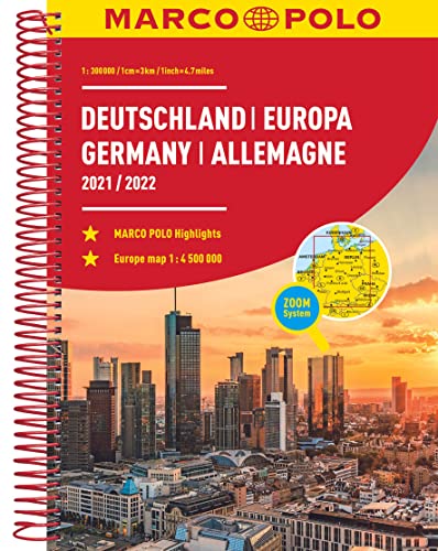 Beispielbild fr MARCO POLO Reiseatlas Deutschland 2021/2022 1:300 000, Europa 1:4 500 000 (MARCO POLO Reiseatlanten) zum Verkauf von medimops