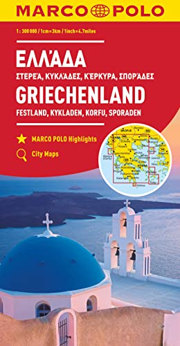 Beispielbild fr Greece and Islands Marco Polo Map: 1:300 000 (Marco Polo Maps): Wegenkaart 1:300 000 zum Verkauf von WorldofBooks