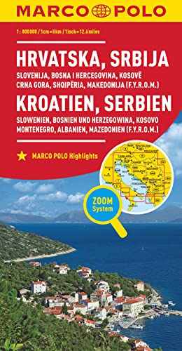 Stock image for Croatia and Serbia Marco Polo Map (Marco Polo Maps) (English and German Edition) for sale by Lakeside Books