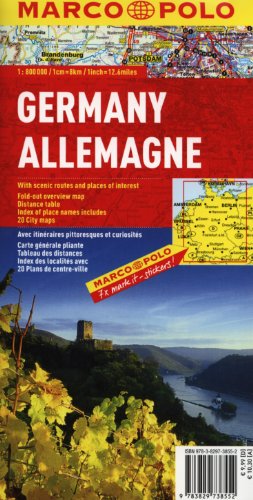 MARCO POLO Länderkarte Deutschland 1 : 800 000