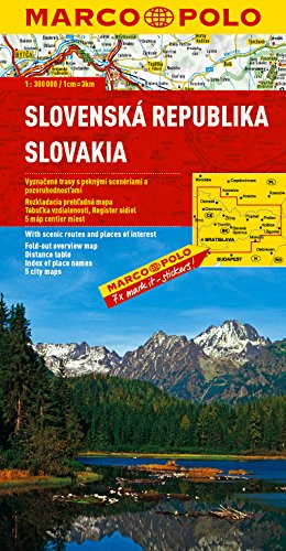 Beispielbild fr Slovensk Republika : s krajinne peknými trasami a pozoruhodnost`ami ; rozkladacia prehl`adov mapa, tabul`ka vzdialenost, register sdiel, 5 mapy centier miest = Slovakia : with scenic routes and places of interest ; fold-out overview map, distance table, index of place names, 5 city maps. Marco Polo zum Verkauf von Wanda Schwrer