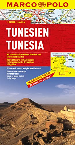 9783829739047: Tunisia Marco Polo Map 2010** (English, French and German Edition)