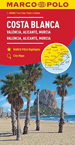 Imagen de archivo de MARCO POLO Karte Costa Blanca, Valencia, Alicante, Castelln, Murcia 1:200 000 -Language: dutch a la venta por GreatBookPrices