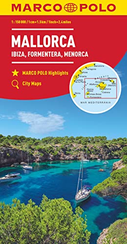 Stock image for MARCO POLO Karte Mallorca, Ibiza, Formentera, Menorca 1:150 000 (MARCO POLO Karten 1:200.000) for sale by medimops