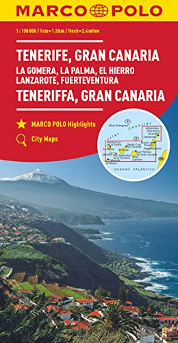 Beispielbild fr MARCO POLO Karte Teneriffa, Gran Canaria 1:150 000: La Gomera, La Palma, El Hierro, Lanzarote, Fuerteventura (MARCO POLO Karten 1:200.000) zum Verkauf von medimops