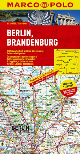 9783829740043: MARCO POLO Karte Deutschland 04. Berlin, Brandenburg 1 : 200 000