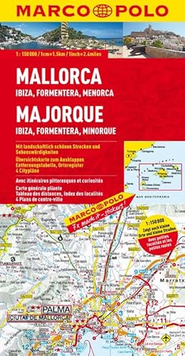 Beispielbild fr MARCO POLO Karte Mallorca, Ibiza, Formentera, Menorca 1:150 000 (MARCO POLO Karte 1:200000) zum Verkauf von medimops