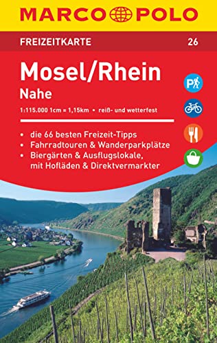 Stock image for MARCO POLO Freizeitkarte Mosel, Rhein, Nahe 1:115 000: Nur in 10er Verkaufsbox erhltlich EAN VPE 9783829744263 for sale by medimops
