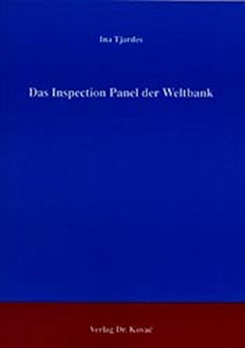 9783830010487: Das Inspection Panel der Weltbank