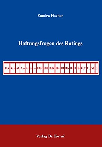 9783830028116: Haftungsfragen des Ratings (Livre en allemand)