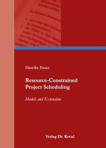 9783830049104: Resource-Constrained Project Scheduling. Models and Extensions