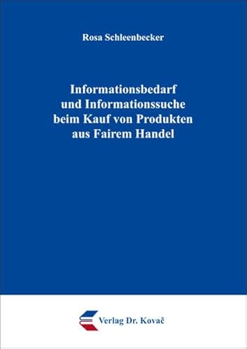 9783830077466: Informationsbedarf und Informationssuche beim Kauf von Produkten aus Fairem Handel