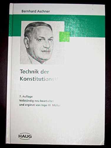 Beispielbild fr Technik der Konstitutionstherapie (Gebundene Ausgabe) von Bernhard Aschner (Autor), Ingo W. Mller (Autor) zum Verkauf von BUCHSERVICE / ANTIQUARIAT Lars Lutzer